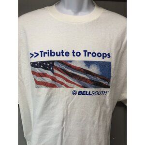 Bellsouth Tribute To Troups USA XL WHITE TSHIRT